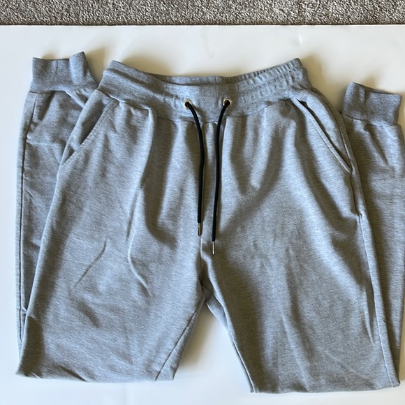 Men's Lightweight Gray Joggers Sz L - Picture 6 of 8
